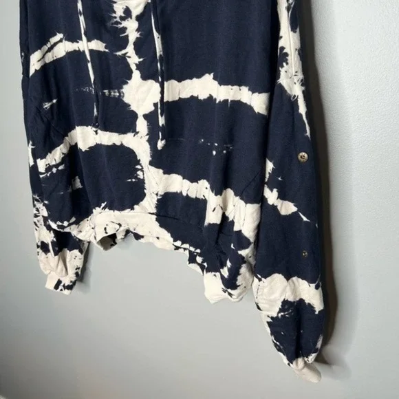 Young Fabulous Broke Blue Safari Tie Dye Hoodie Crop Sweatshirt Small / medium - Picture 3 of 10
